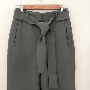 Wilfred Tie-Front Pants in Dark Sage Green — Sz 2 — Aritzia
